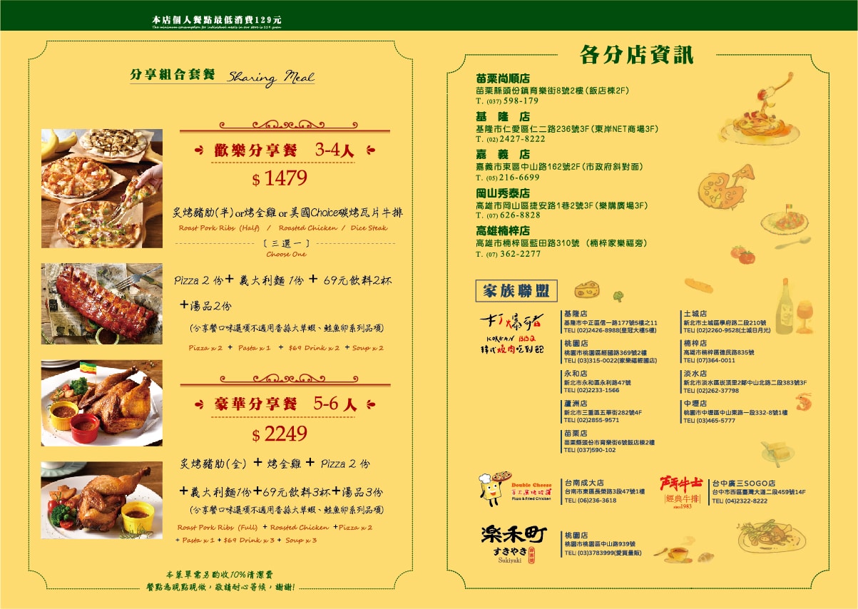 苗栗頭份喬義思窯烤手作廚房尚順店 (義大利麵.披薩.燉飯.小火鍋.烤雞) 假日一位難求義式料理！ (家庭公司聚餐推薦.菜單營業時間地址電話)